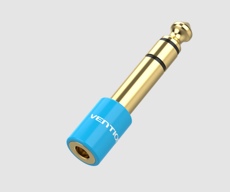 Vention 6.35mm Male to 3.5mm Female Audio Adapter Blue Aluminum Alloy Type