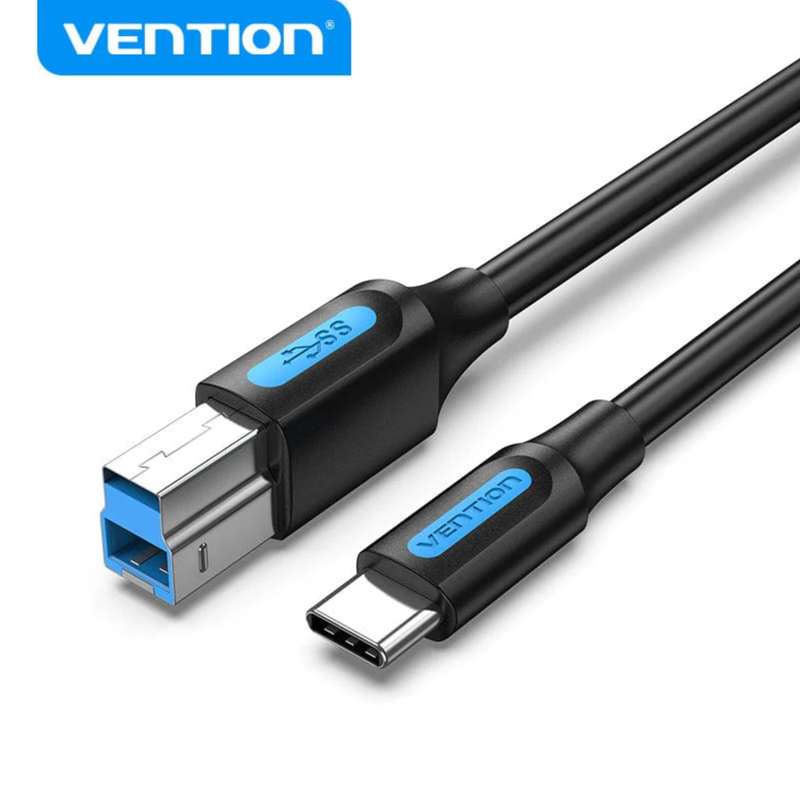 Vention USB 3.0 C Male to B Male 2A Cable 1M Black