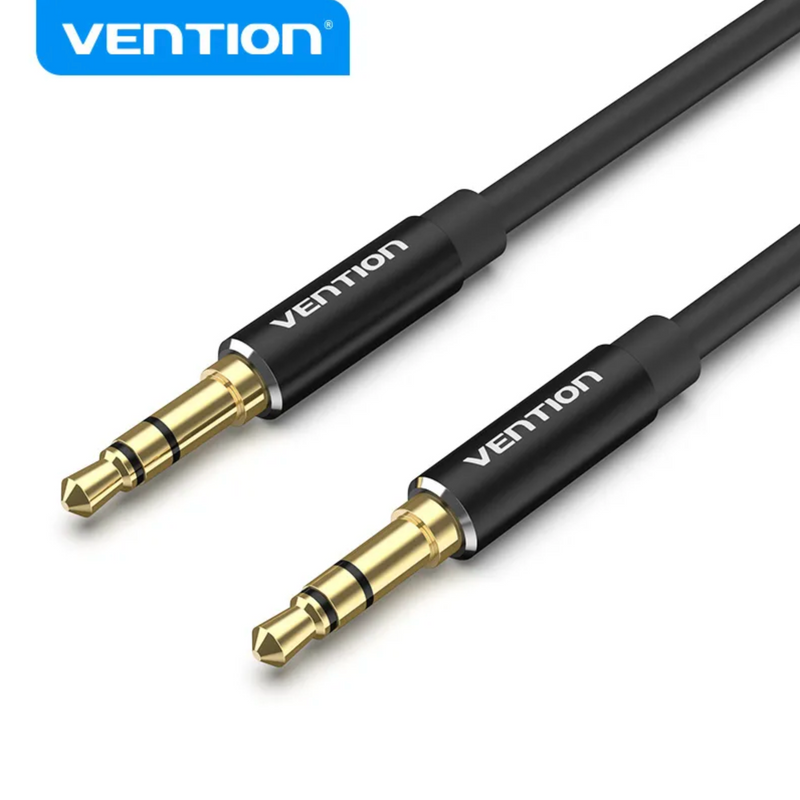 Vention 3.5mm Male to Male Audio Cable 5M Black Aluminium Alloy Type