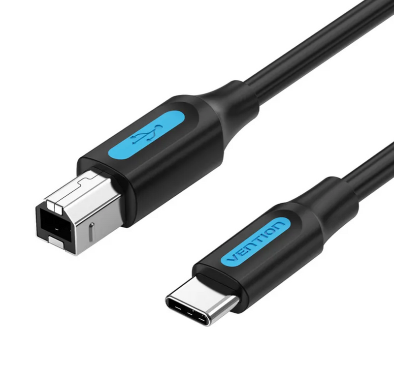 Vention USB 2.0 C Male to B Male 2A Cable 2M Black