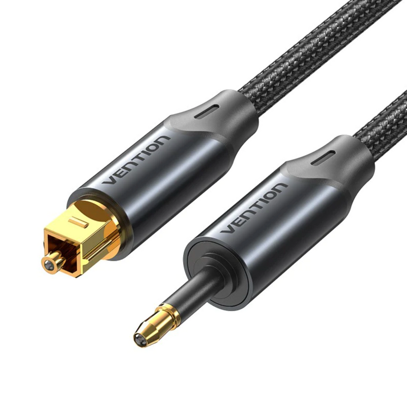 Vention Toslink to Mini Toslink Optical Audio Cable 3M Black Aluminum Alloy Type