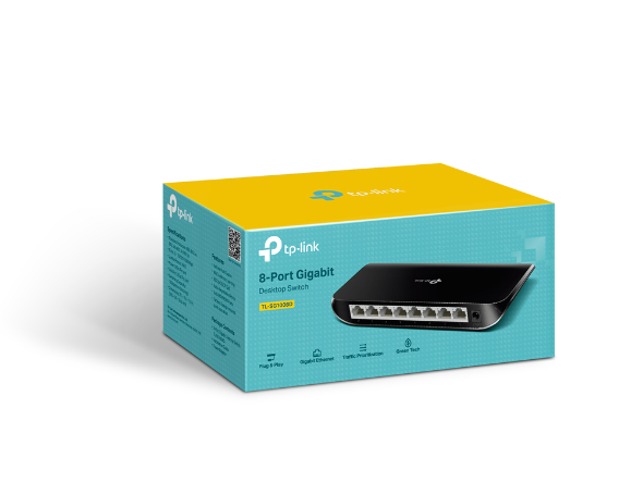 TP-Link 8 Port Gigabit Switch (10/100/1000) Plastic