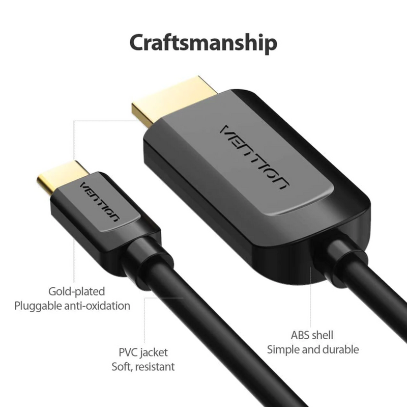 Vention Type-C to HDMI Cable 2M Black