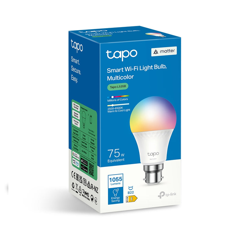 TP-Link Tapo L535B  Smart WiFi Light Bulb, Multicolour, Bayonet