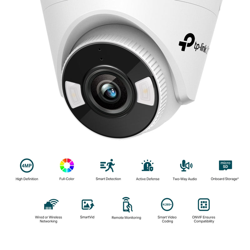 TP-Link VIGI C440-W (4mm) 4MP Full-Colour Wi-Fi Turret Network Camera
