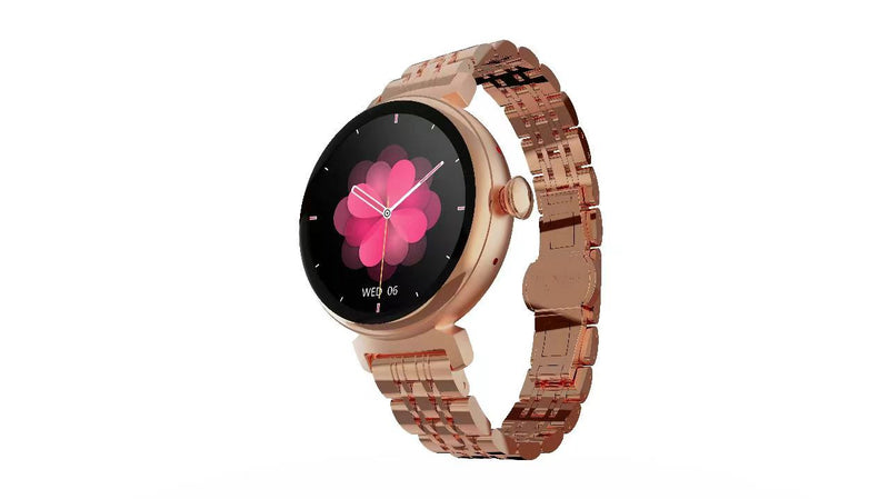 HiFuture Aura, outdoor bluetooth calling smartwatch, 1.04" AMOLED Display,  Rose Gold