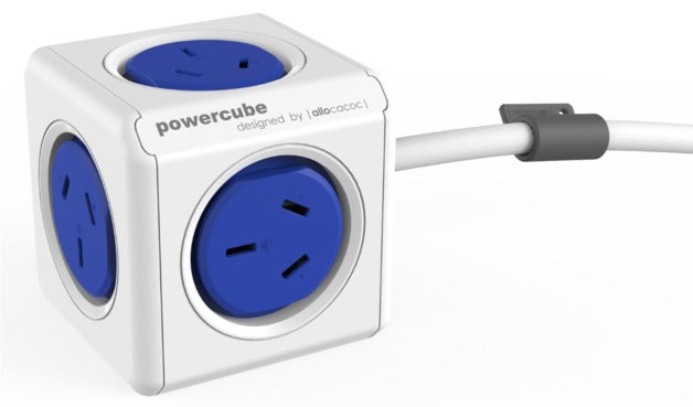 ALLOCACOC POWERCUBE Extended 5 Outlets, 3M Blue