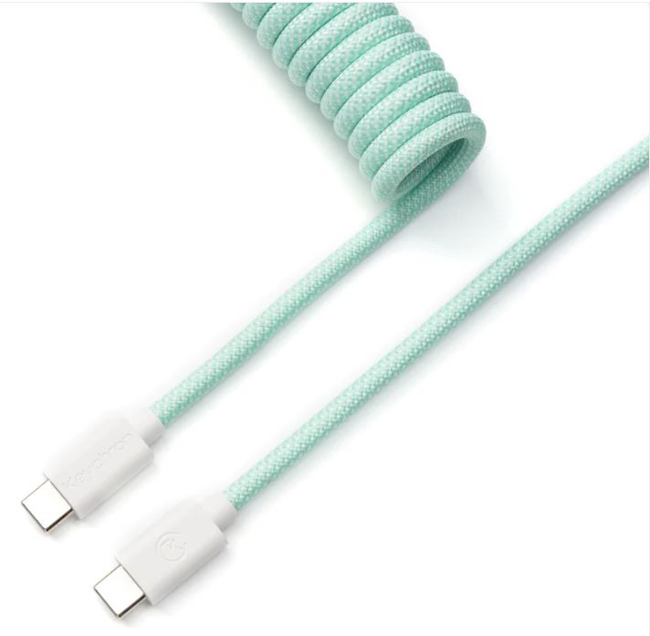 Keychron Mint Coiled Straight Aviator Type-C Cable