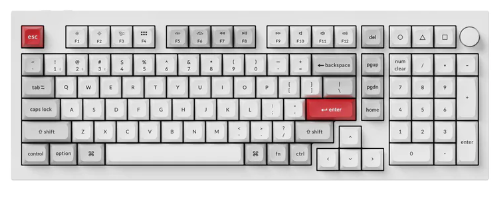 Keychron Q8-C1 65% Red Switch Non Backlit Carbon Black QMK Gateron Mechanical Wired Alice Keyboard
