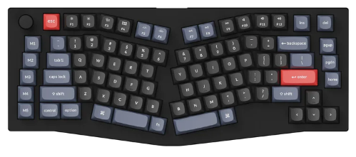 Keychron V10-D3 75% Non Backlit Carbon Black QMK Mechanical Wired with Knob Alice Keyboard