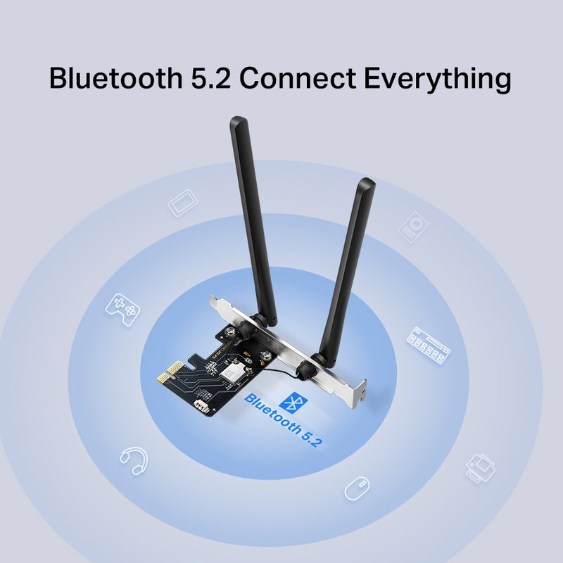MERCUSYS AXE5400 Tri-Band Wi-Fi 6E Bluetooth PCI Express Adapter
