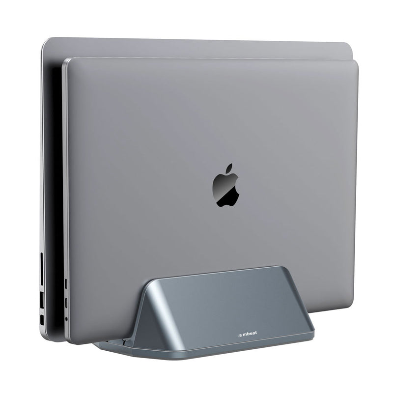 mbeat Stage S5 Adjustable Dual Bay Tablet, Laptop and MacBook Vertical Stand (Space Grey)