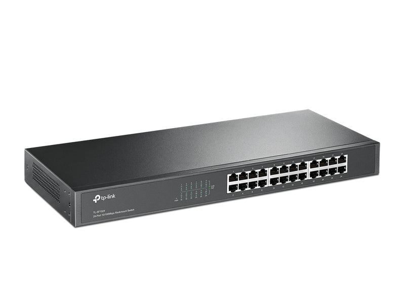 TP-Link 24 Port 10/100M Switch, Metal 19" Rackmountable (Brackets Included)