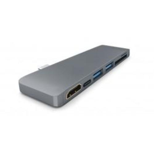 ROCK 6 in 1 Type C Hub With HDMI Port Space Grey - SALE WHILE STOCKS LAST!