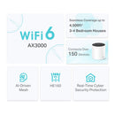 TP-LinkAX3000 Whole Home Mesh WiFi 6 System Deco X55(2-pack)