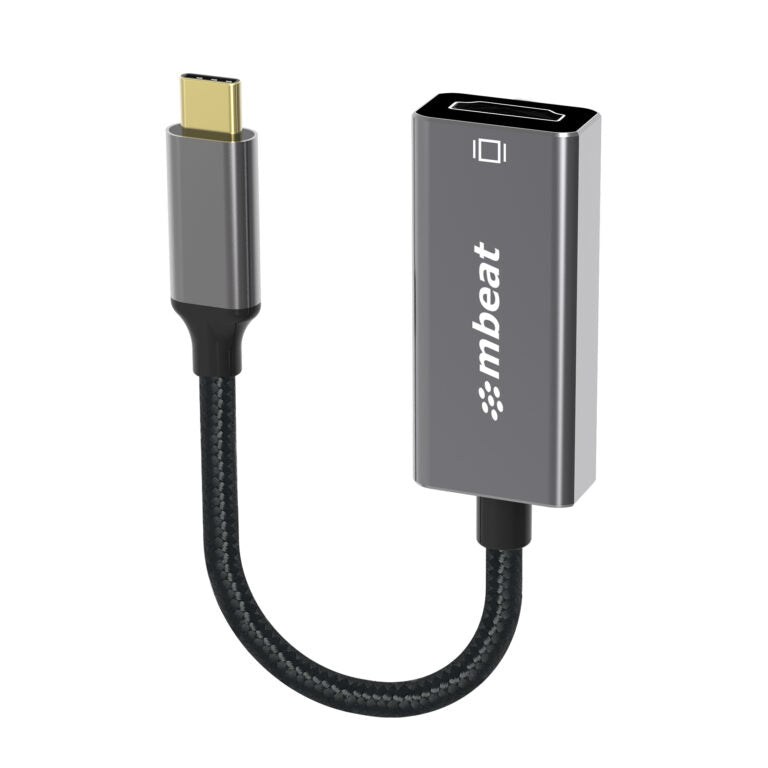 mbeat Tough Link 1.8m 4K USB-C to DisplayPort Cable - Space Grey