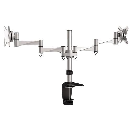 Bracom Elegant Dual Monitor Flexi Arm d w/Arm  VESA 75/100mm Up to 24" Desk Mount