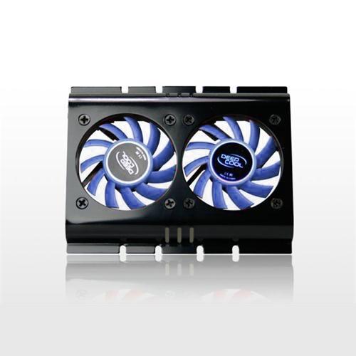 Deepcool Low Profile Hard Disk Cooler Aluminium Dual Fan
