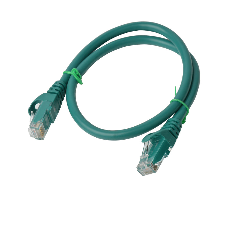 Cat 6a UTP Ethernet Cable, Snagless - 0.25m (25cm) Green