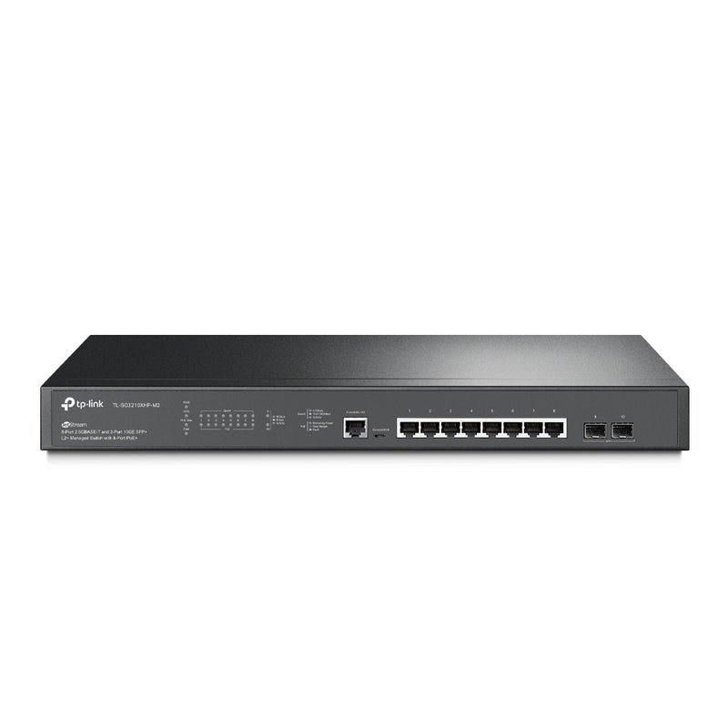 TP-Link JetStream 8-Port 2.5GBASE-T & 2-Port 10GE SFP+ L2+ Managed Switch with 8-Port PoE+