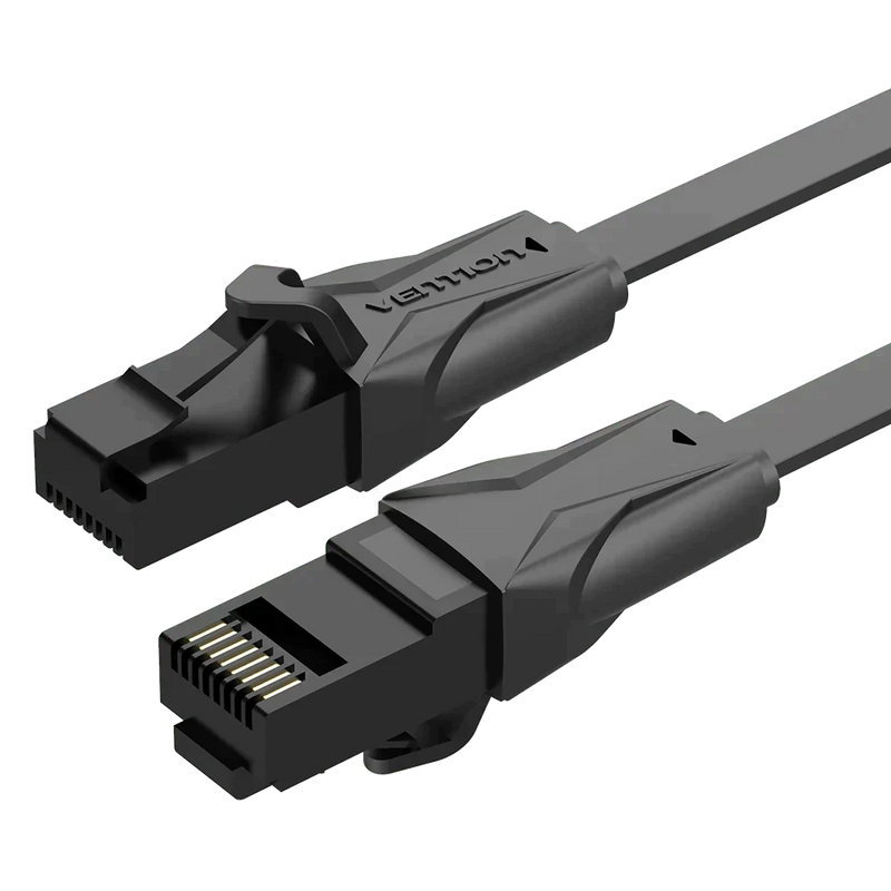 Vention Flat CAT6 UTP Patch Cord Cable 2M Black