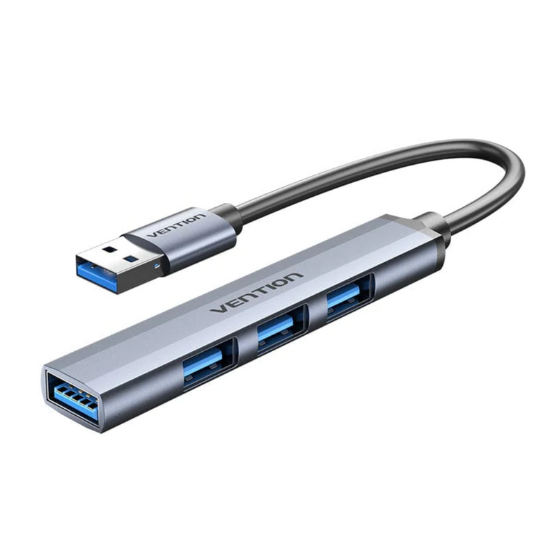 Vention USB 3.0 to USB 3.0/USB 2.0*3 Mini Hub 0.15M Gray Metal Type