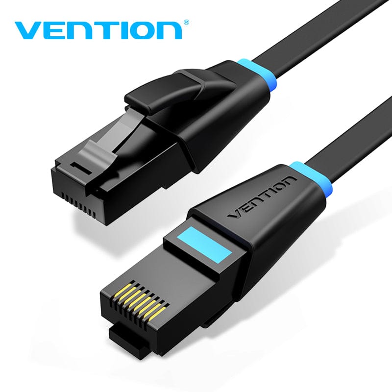 Vention Flat Cat.6 UTP Patch Cable 2M Black