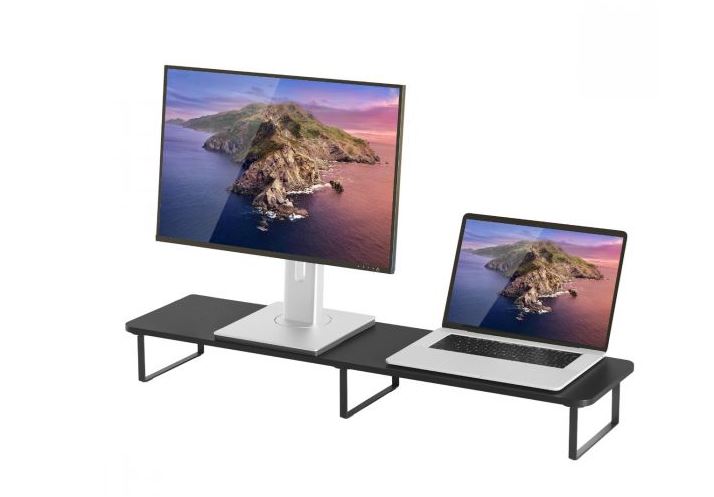 mBeat Activiva Black Dual Monitor Riser Stand