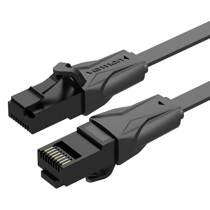 Vention Flat CAT6 UTP Patch Cord Cable 0.75M Black