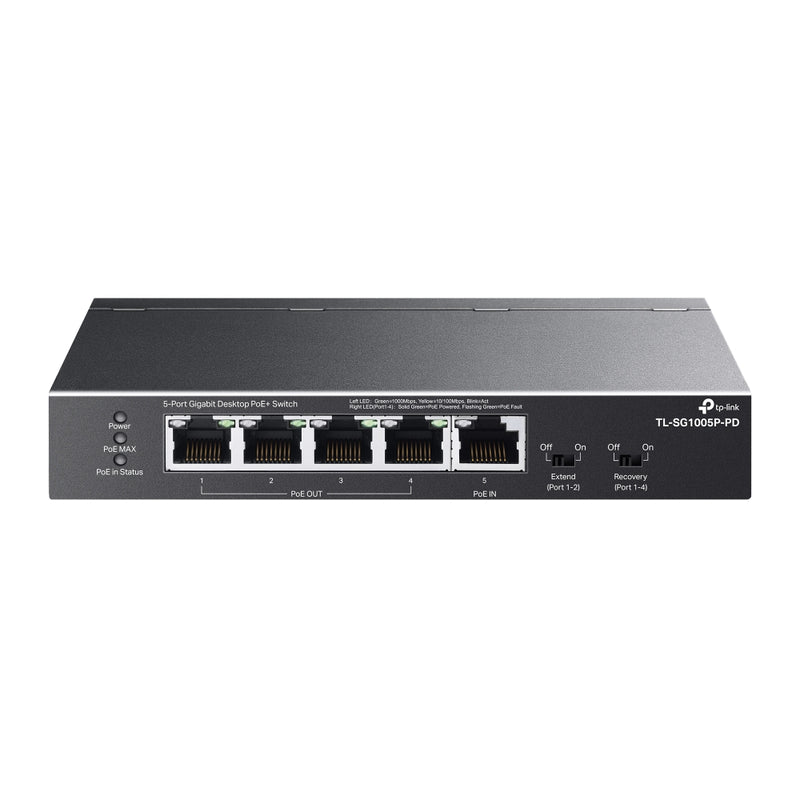 TP-Link 5-Port Gigabit Desktop PoE+ Switch with 1-Port PoE++ In and 4-Port PoE+Out