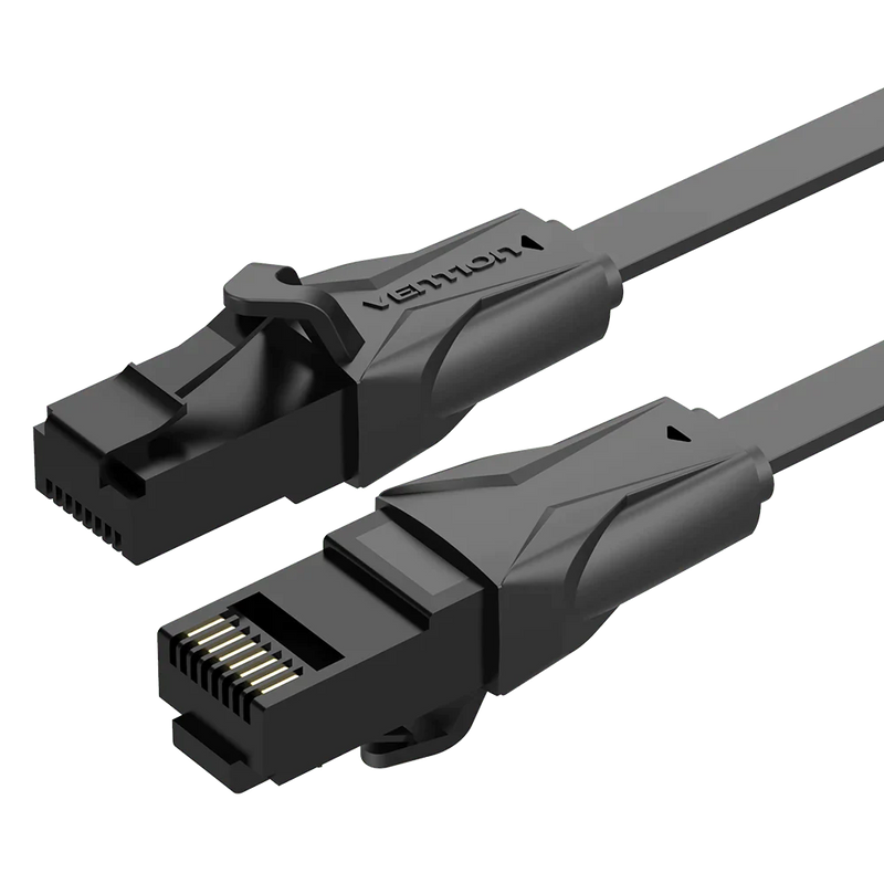 Vention Flat CAT6 UTP Patch Cord Cable 1M Black