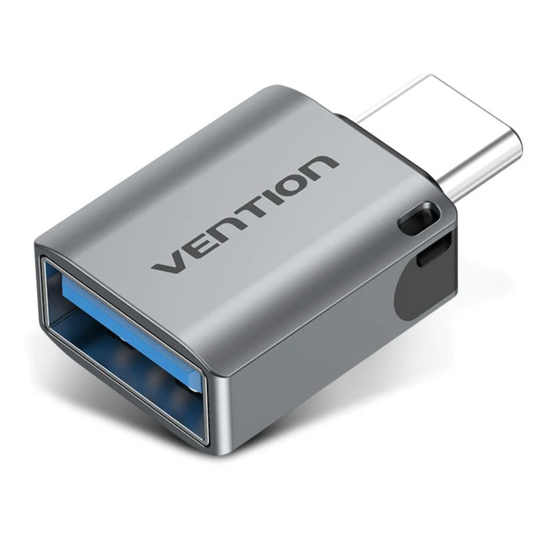 Vention USB-C Male to USB 3.0 Female OTG Adapter Gray Aluminium Alloy Type