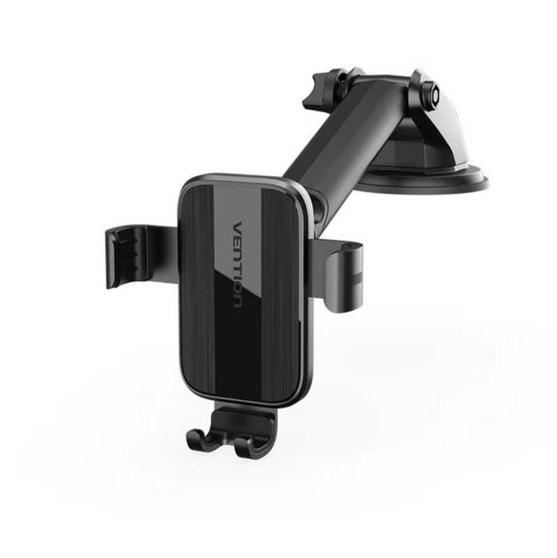 Vention Auto-Clamping Car Phone Mount With Suction Cup Black Square Type