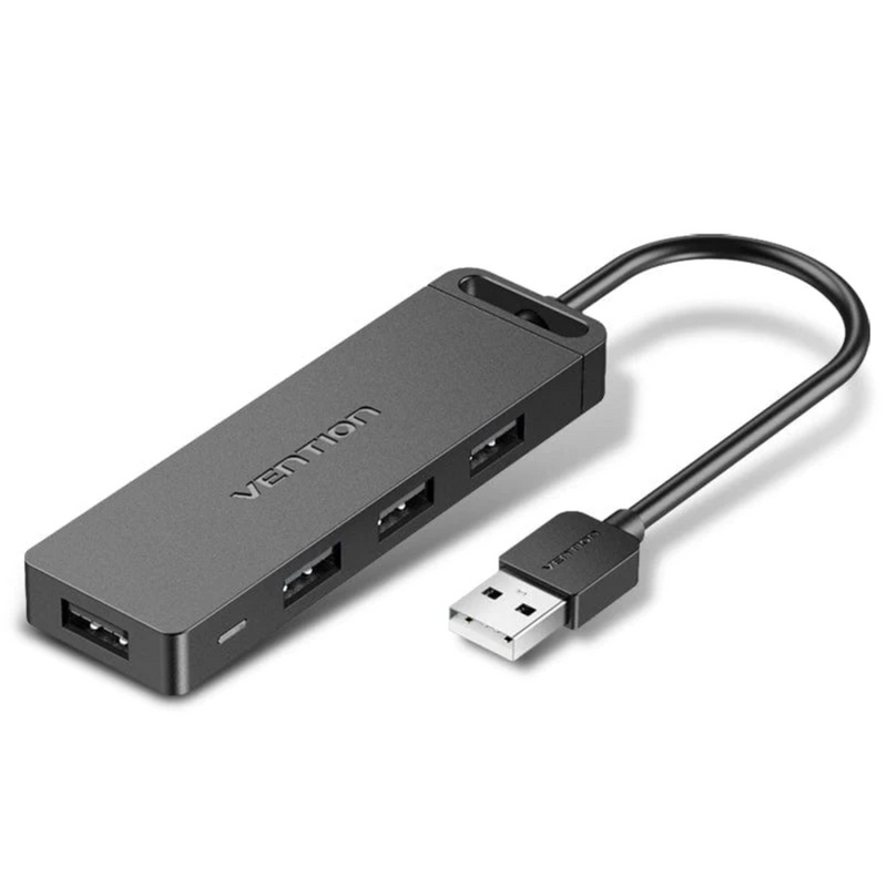 Vention 4-Port USB 2.0 Hub With Power Supply 1M Black