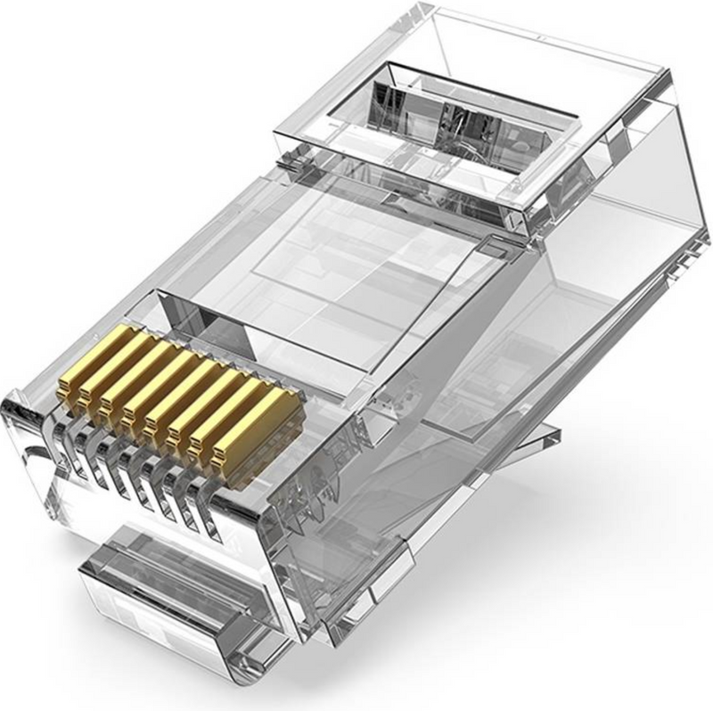 Vention Cat.6A UTP RJ45 Modular Plug Transparent 10 Pack