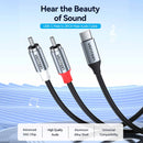 Vention USB-C Male to 2RCA Male with DAC Audio Cable 1M Gray