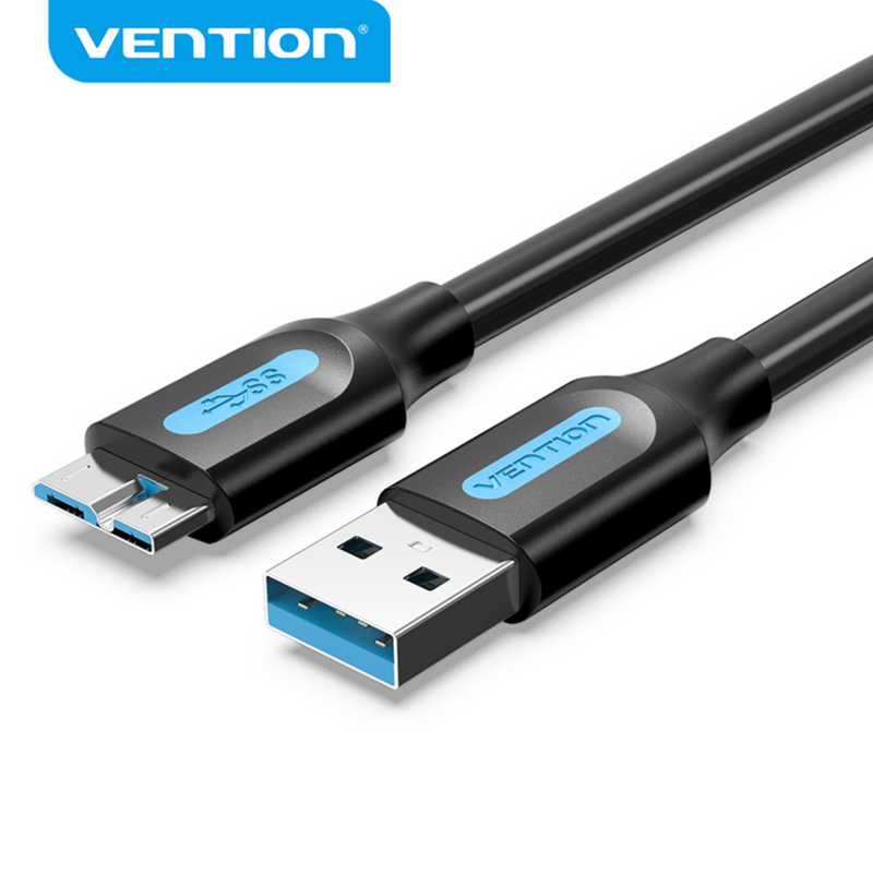 Vention USB 3.0 A Male to Micro-B  Male  Cable 1M Black PVC Type