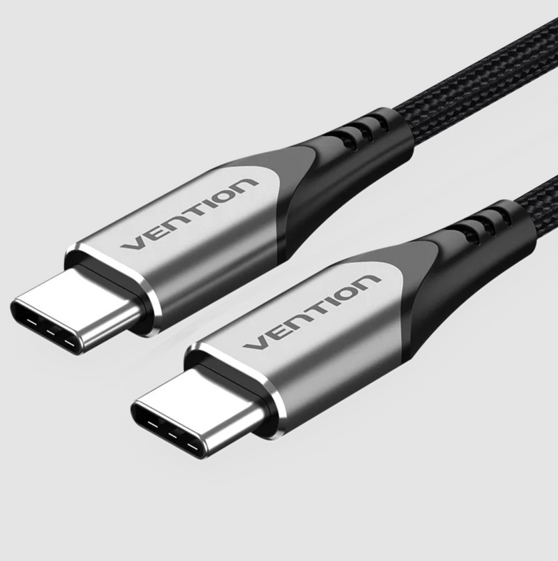 Vention USB 2.0 C Male to C Male Cable 2M Gray Aluminum Alloy Type