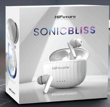 HiFuture SonicBliss Earbuds,  30 hours Play time, White