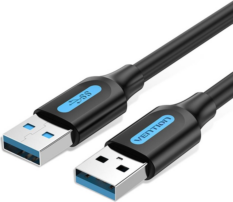 Vention USB 3.0 A Male to A Male Cable 2M Black PVC Type