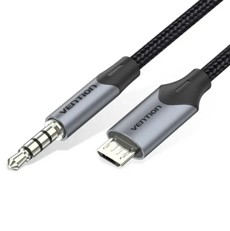 Vention Micro USB Male to TRRS 3.5mm Male Audio Cable 2M Black
