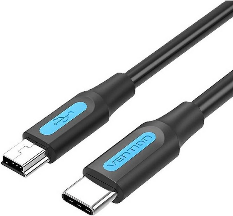 Vention USB 2.0 C Male to Mini-B Male 2A Cable 2M Black