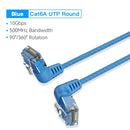 Vention Cat6A UTP Rotate Right Angle Ethernet Patch Cable 5M Blue Slim Type