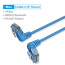 Vention Cat6A UTP Rotate Right Angle Ethernet Patch Cable 0.5M Blue Slim Type