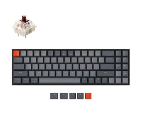 Keychron K14-B3, 70% Layout 72 Keys, Brown Switch, RGB, Gateron G Pro Mechanical, Wireless Keyboard