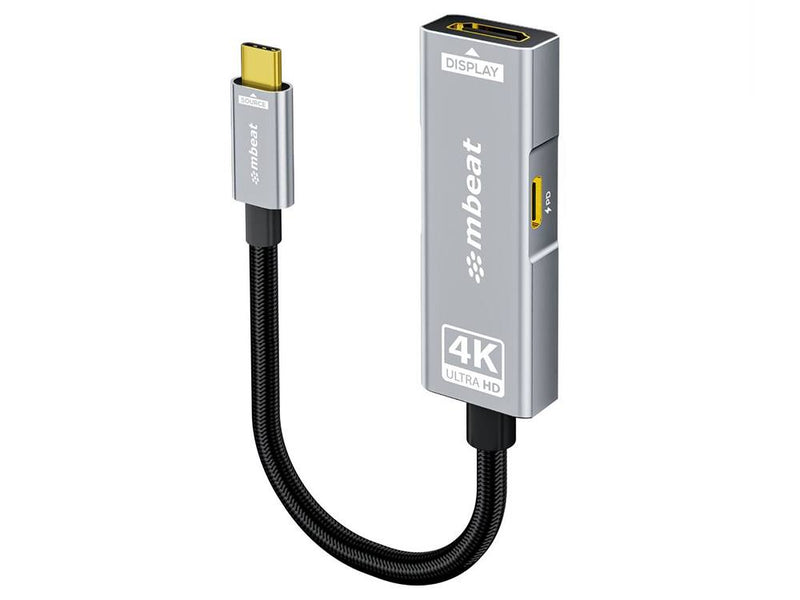 mbeat Tough Link USB-C to HDMI Adapter with 100W PD - Space Grey
