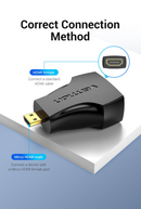 Vention Micro HDMI Male to HDMI Female Adapter Black
