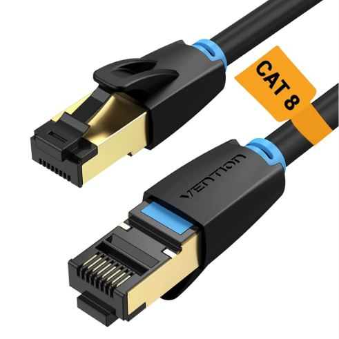 Vention Cat.8 SFTP Patch Cable 3M Black Slim Type