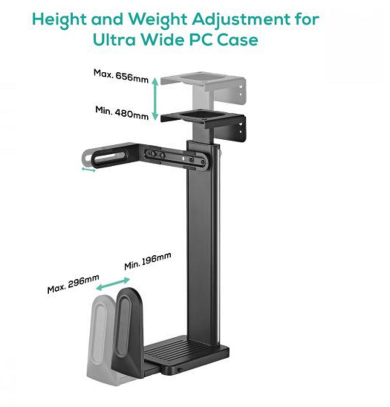 mBeat Activiva Under Desk & Wall PC & Gaming PC Mount - Ultra Wide & Adjustable