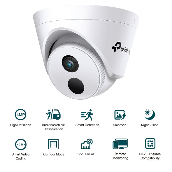 TP-Link VIGI C440I (2.8mm) 4MP IR Turret Network Camera (2,8mm Lens)